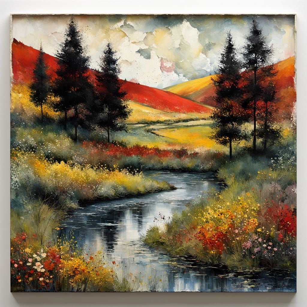 Expressionist Encaustic Painting with Impasto Techniques