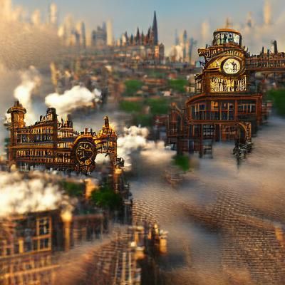Victorian Steampunk City in 8K Resolution