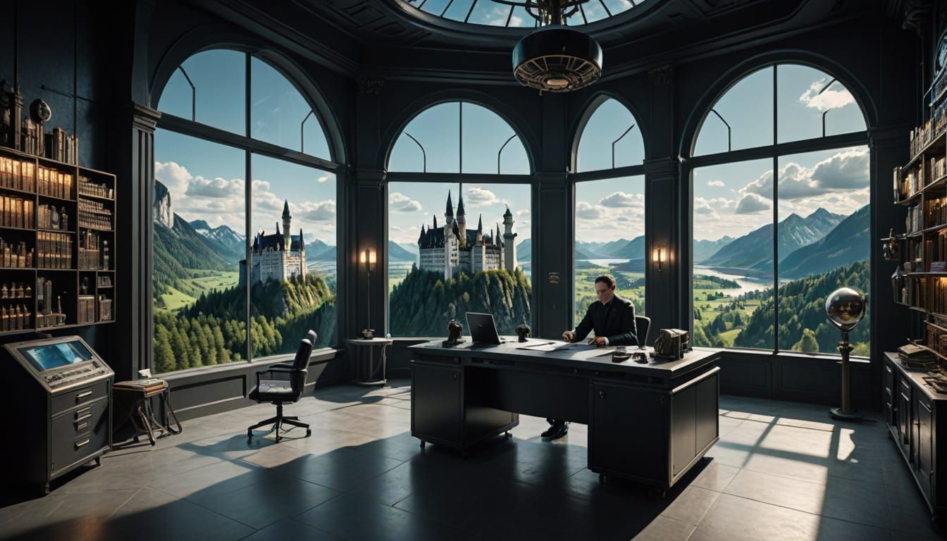 Secret MIB High-Tech Lab Overlooking German Landscape