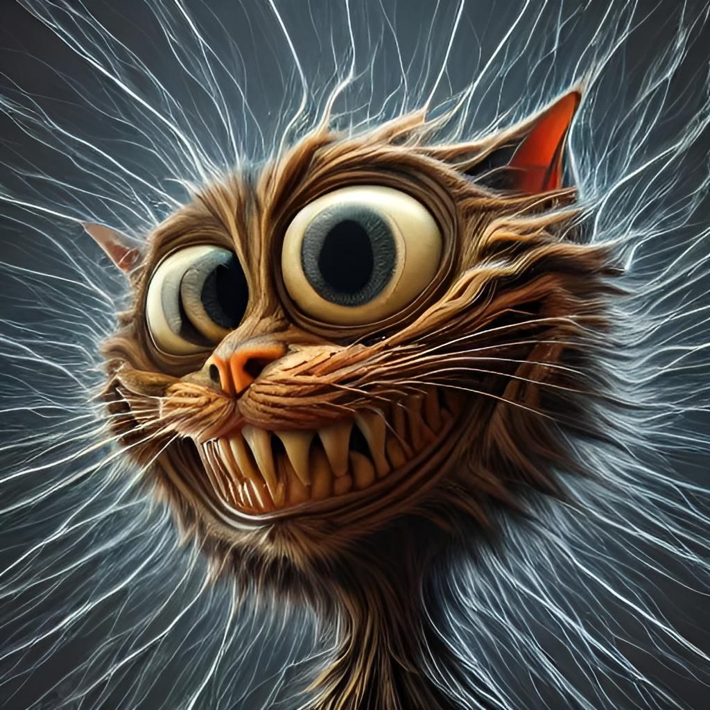 Cat Surprised <lora:Lunatic SD15:1.0>