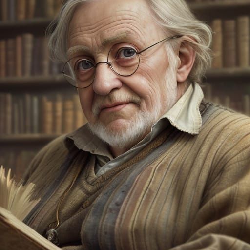 Warm Portrait of a Wise Harry Potter in Vintage Armor