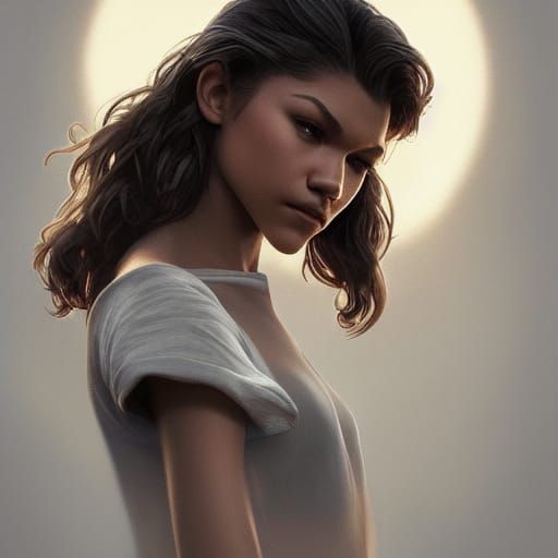 Tom Holland and Zendaya: Hyperdetailed Digital Portrait