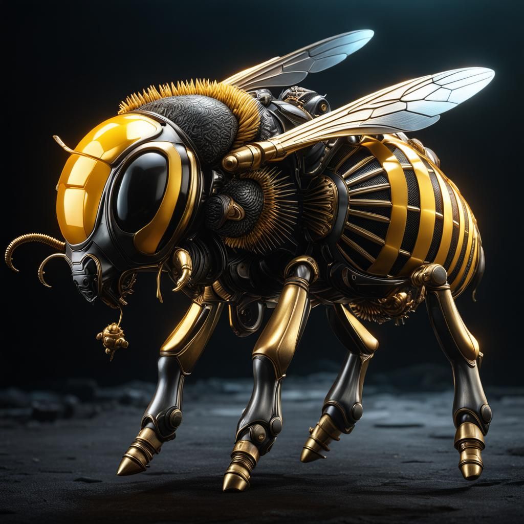 Psychedelic Calf-Bee Fusion in Detailed 8K