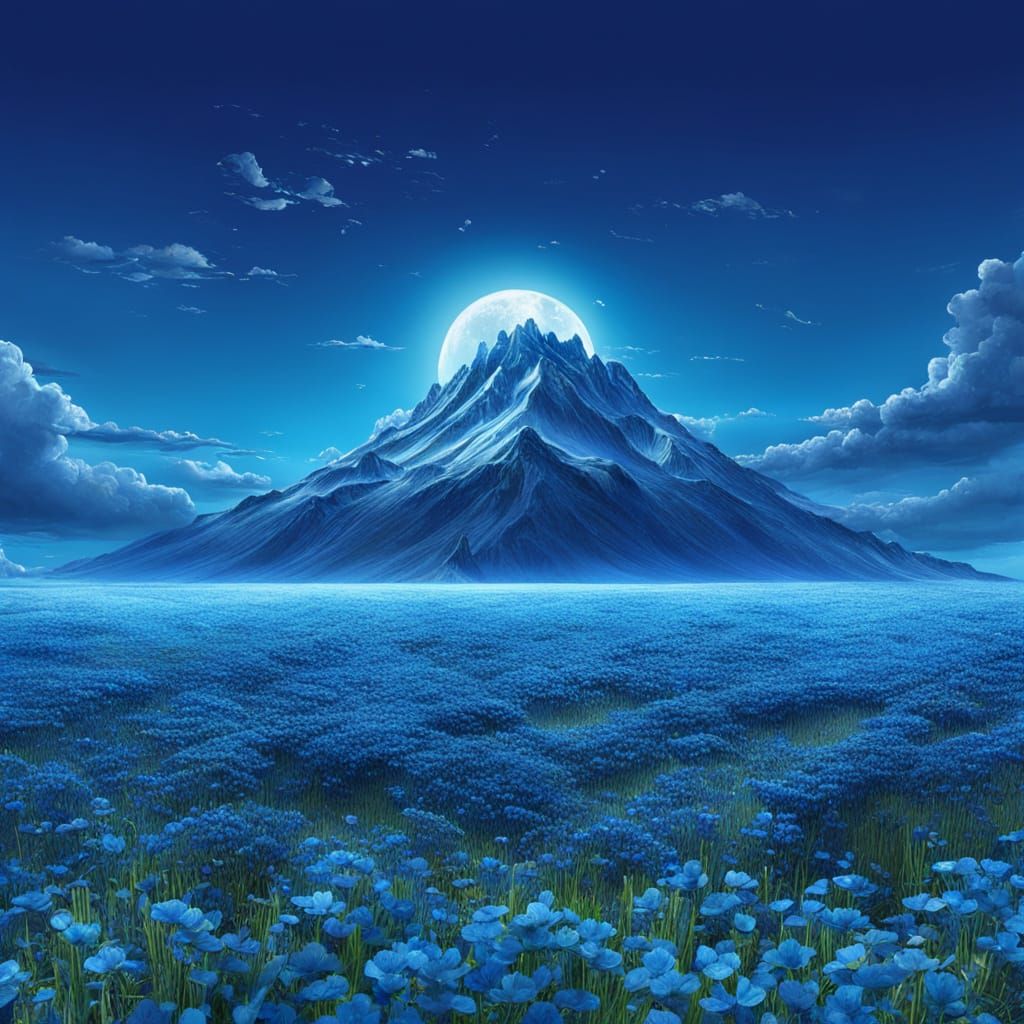 Azure Reverie: A Captivating AI Art Piece