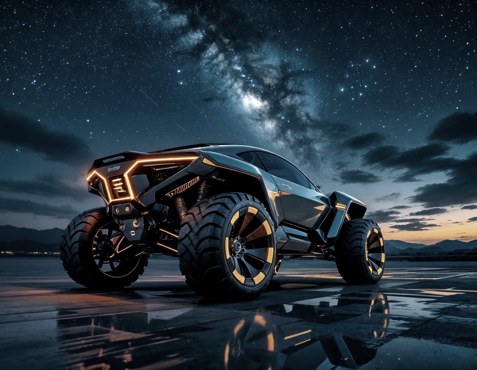 Orange and Black Cyber Techno Machinery