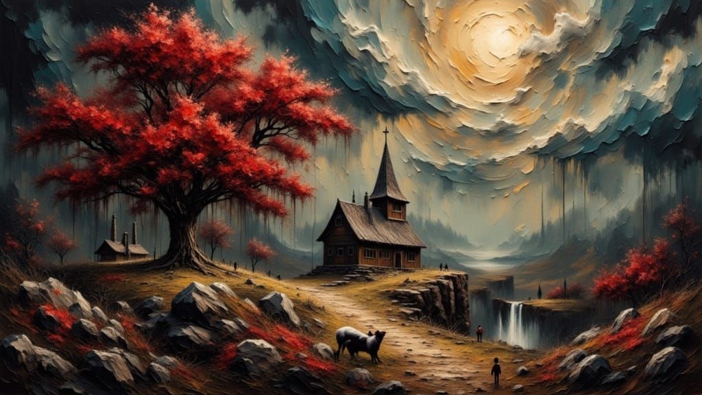 Epic Art in Smokey Grunge Oil Painting Style