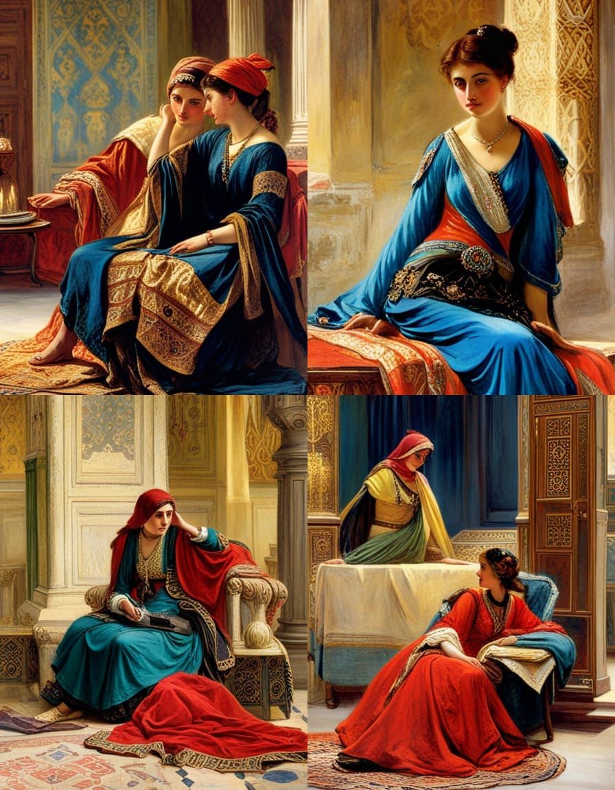 Orientalist Scene in Rudolf Ernst Style