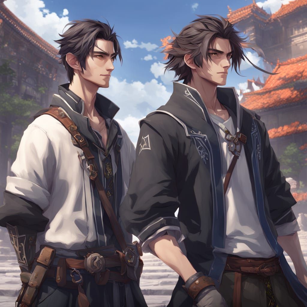 Two Brooding Anime Heroes