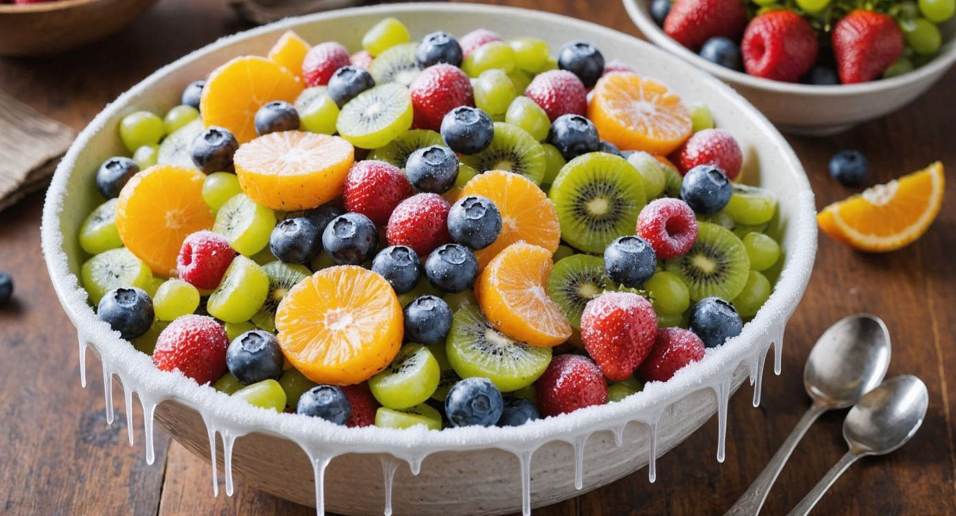 Icy Fruit Salad with Pineapple and Berries