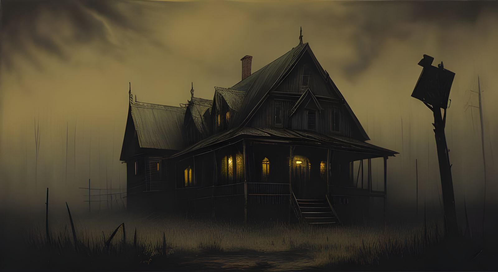 Terrifying Scarecrow Latex Mask Concept as Oil Painting