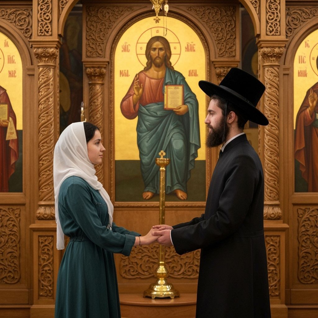 Interfaith Connection in Russian Chapel with Jesus Painting