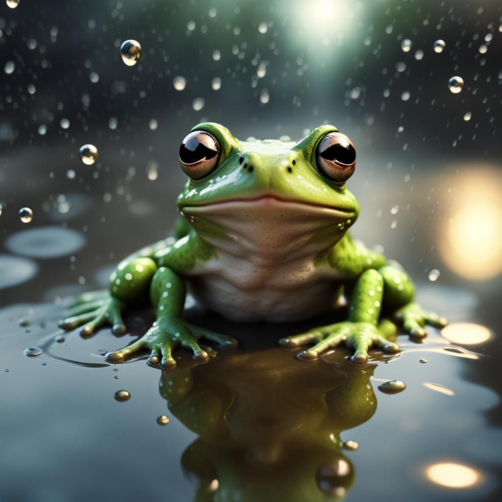 Frog In The Rain