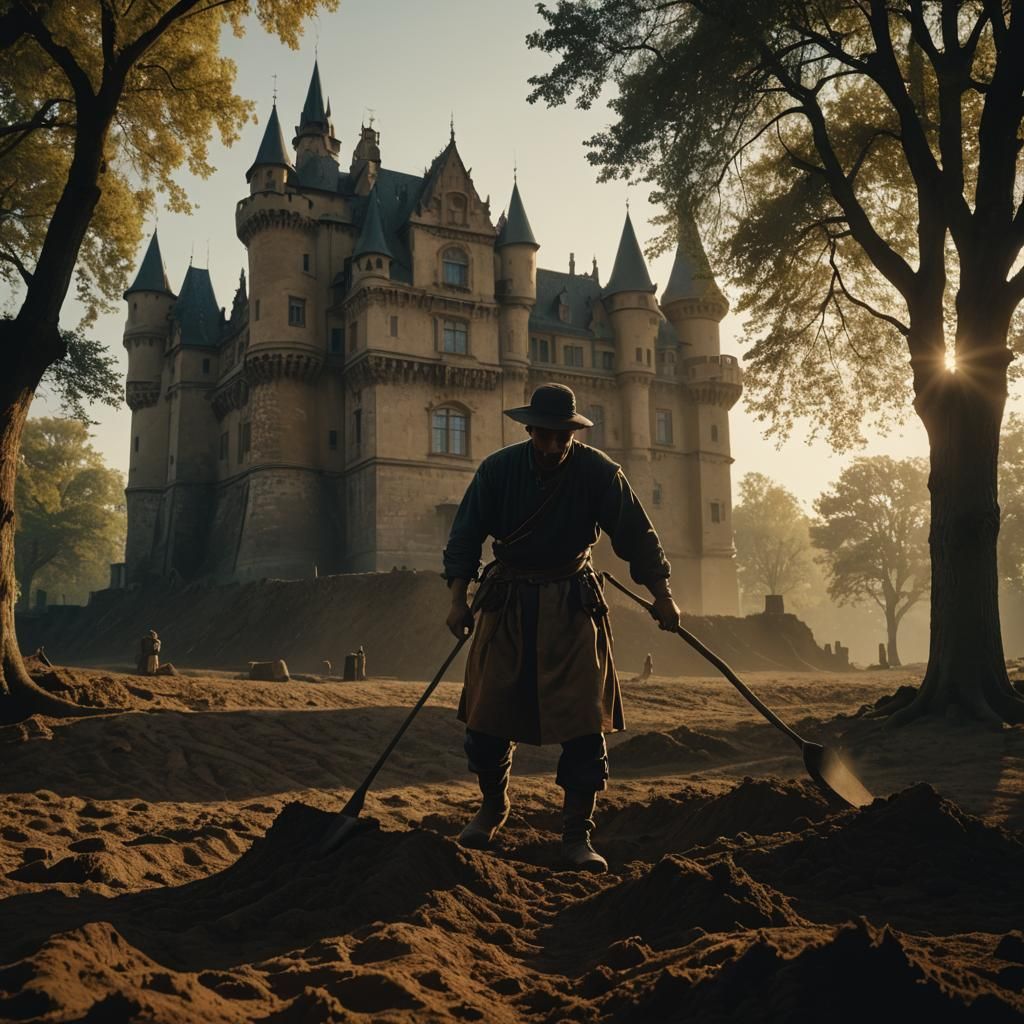 Oppressive Nobility: Cinematic Dystopian Film Still