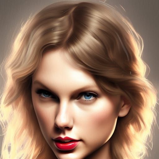 Taylor Swift Portrait in Hyperdetailed Style
