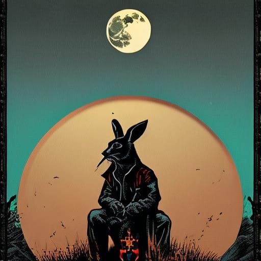 Gothic Horror: White Rabbit and Moon