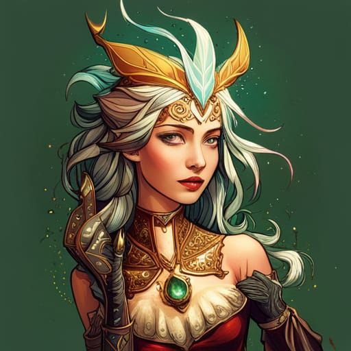 Steampunk Elf Princess with Luminous Colors