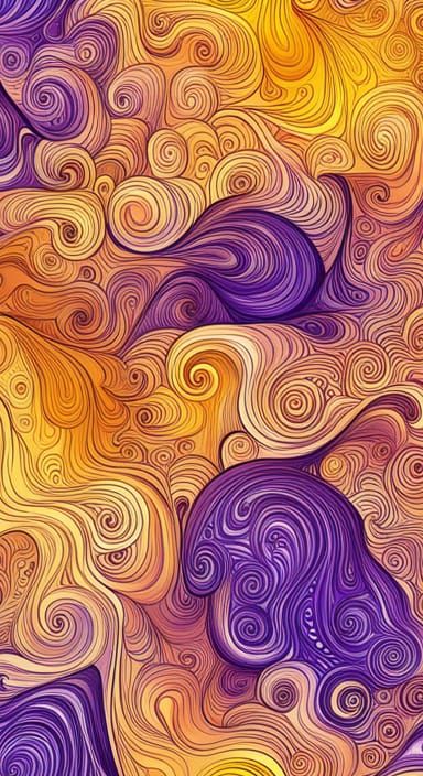 Futuristic Jellyfish in Abstract Watercolor Fractal Art