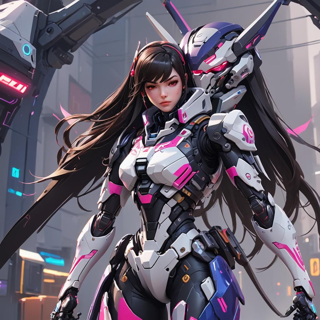 D.VA and Reaper Team Up in Anime Style