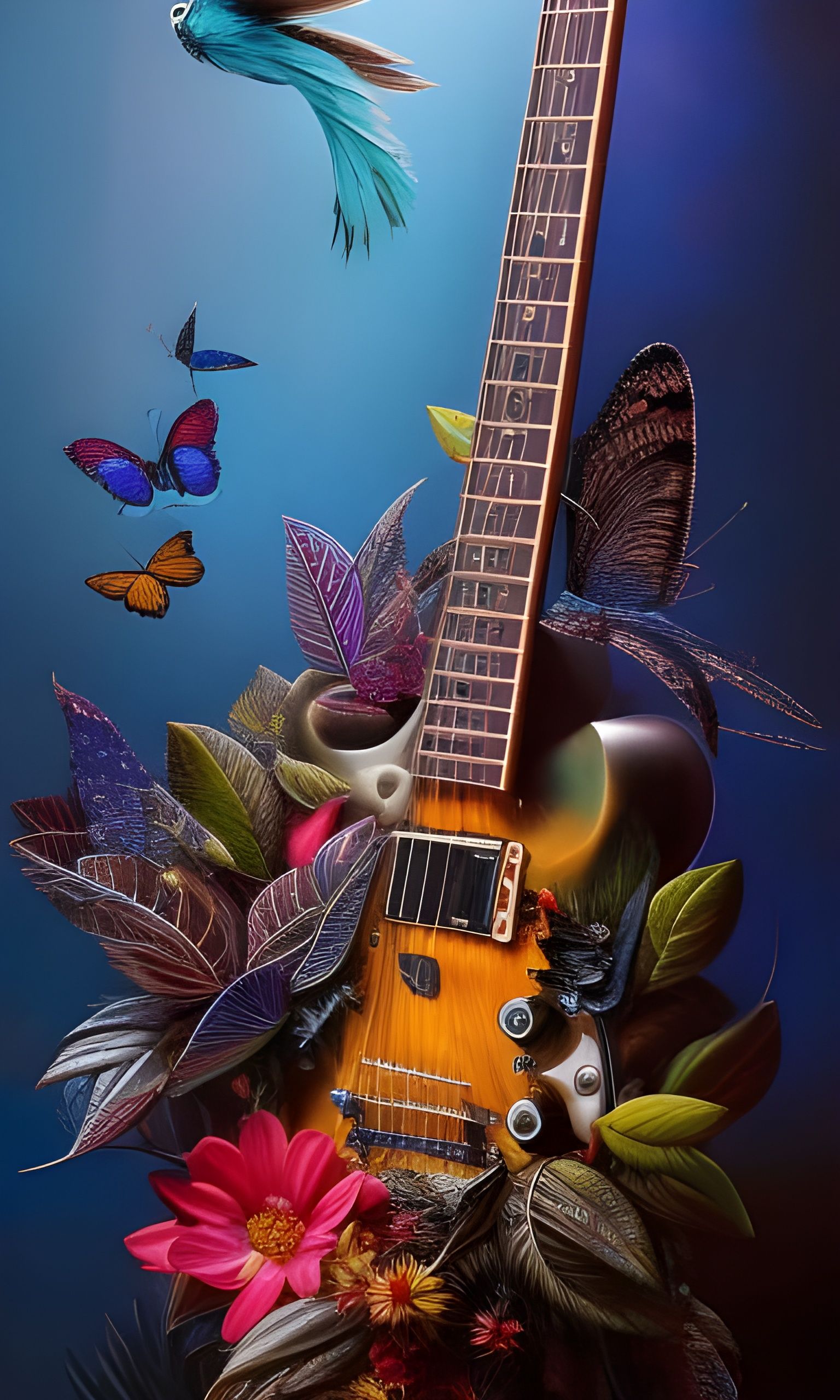 Blooming guitar
