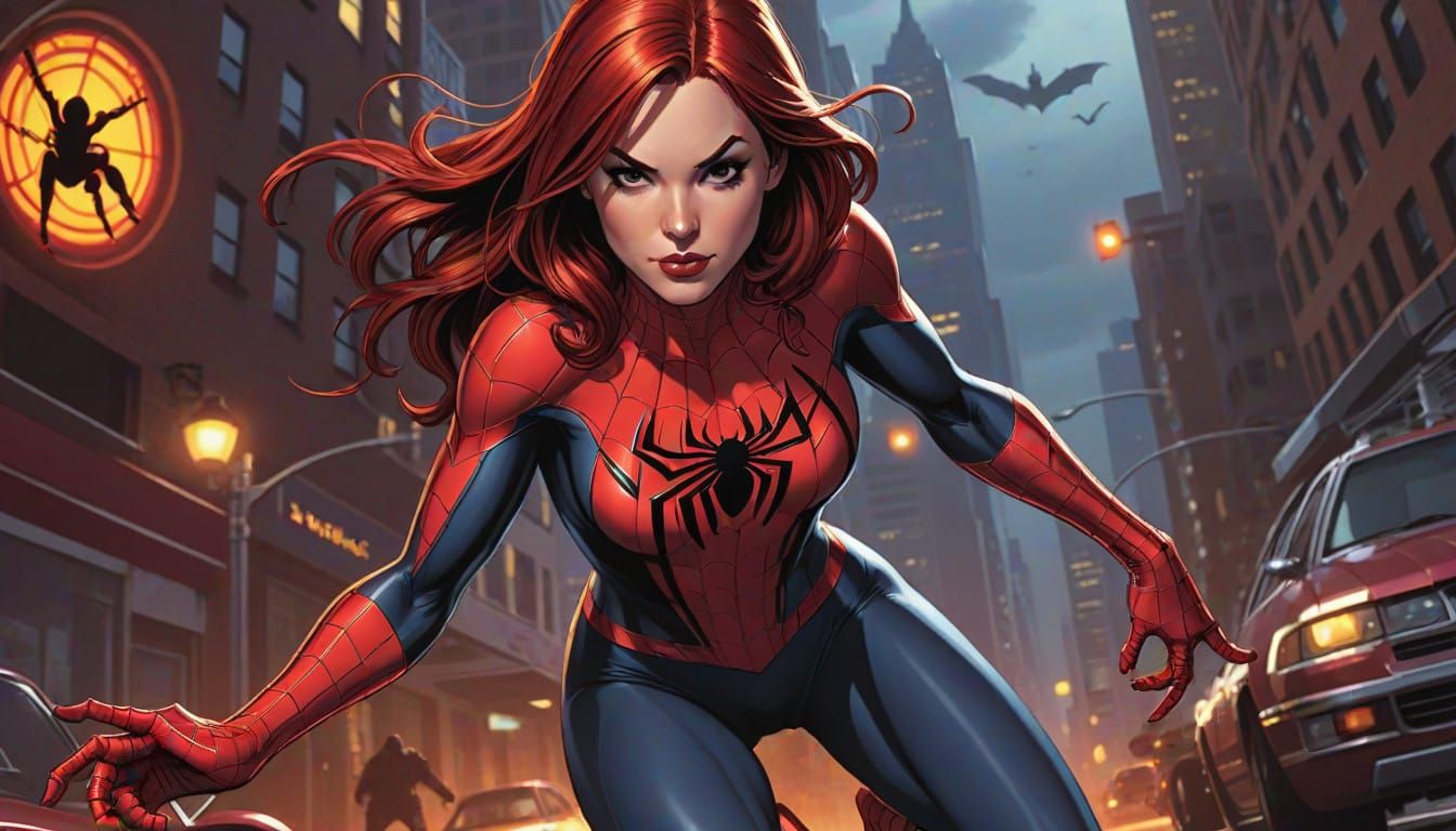 Sultry Mary-Jane Watson Unveils Her Iconic Spider-Man Suit a...