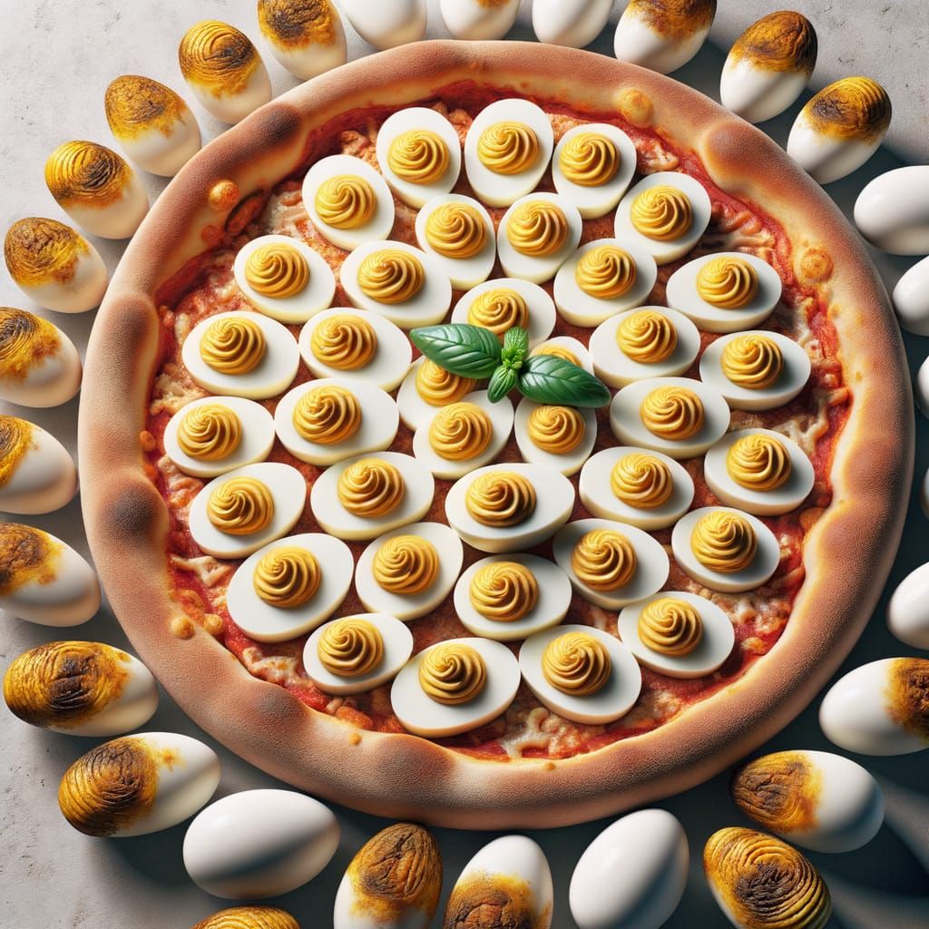 Deviled Egg Cursed Pizza