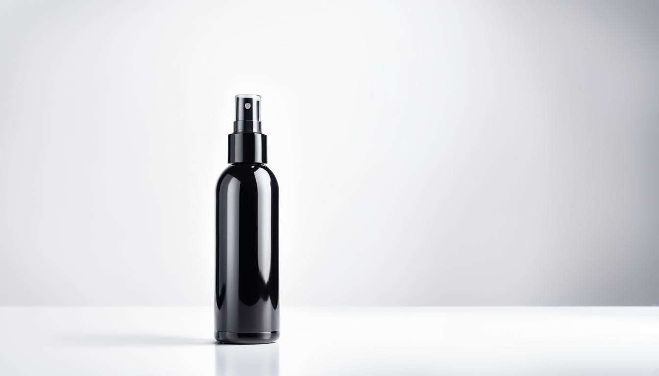 Cosmetic Spray Bottle Mockup with Bokeh
