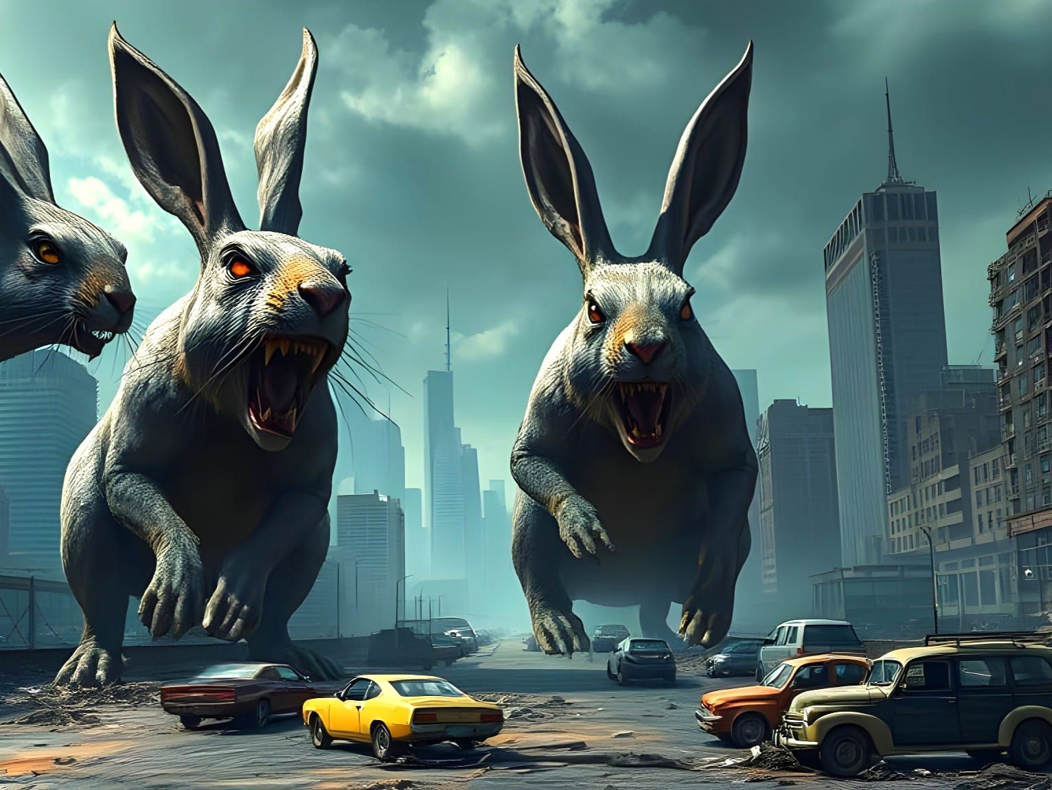 Australian Apocalypse: Carnivorous Rabbits in Cyberpunk Ruin...