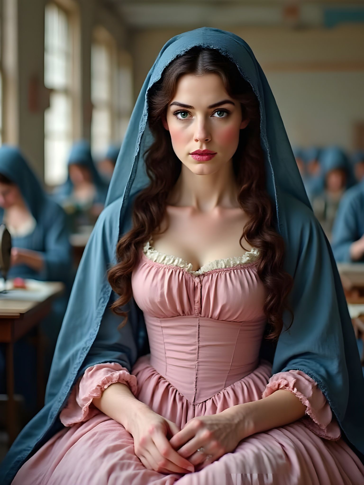 Anne Hathaway as Fantine in Impressionist Style