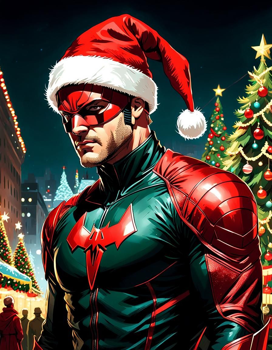 DC Daredevil Celebrates Christmas: Comic Book Art