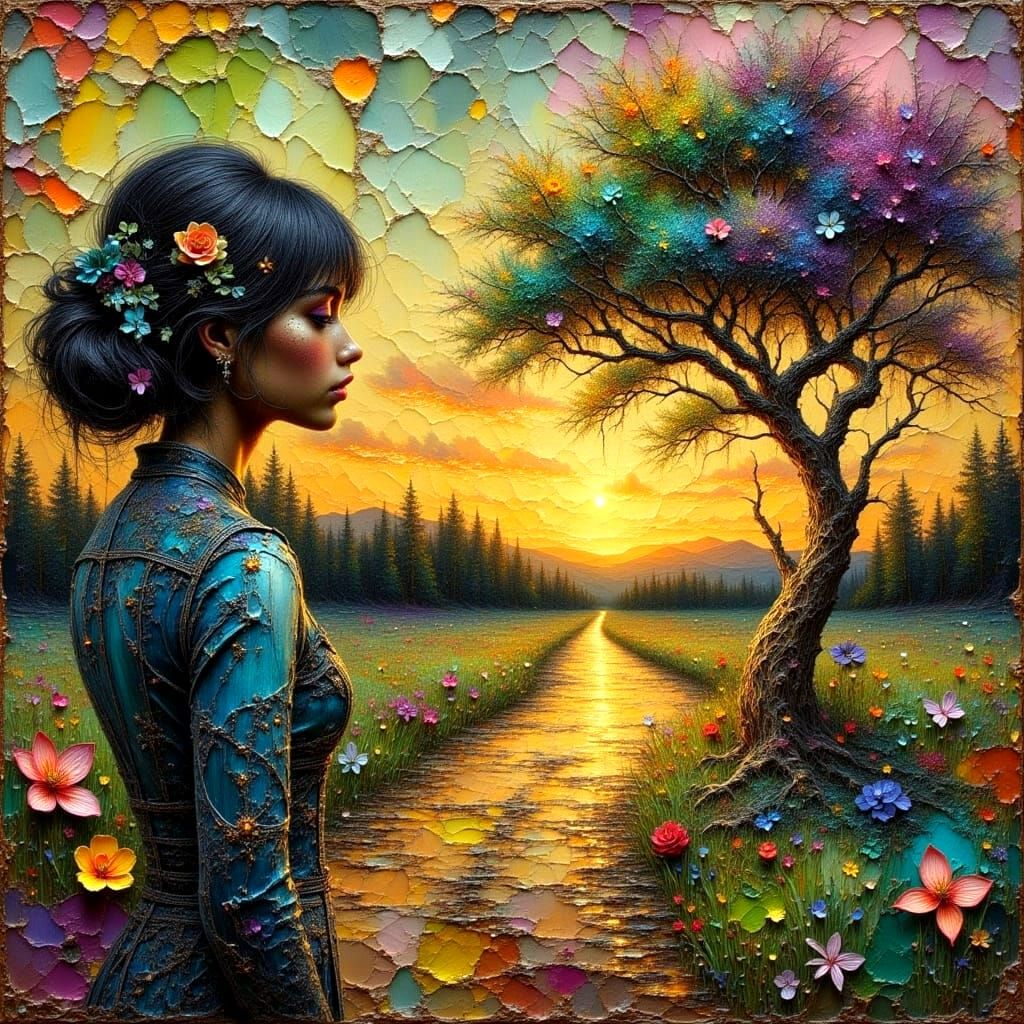 Ethereal Ballerina Dancing in Sunset Dreams