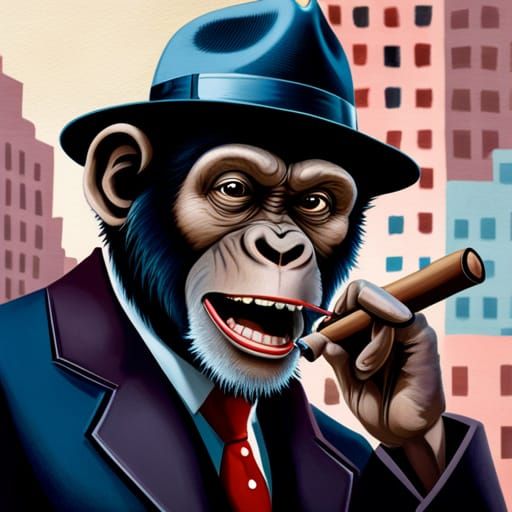 Noir Chimpanzee Detective in 1940s Los Angeles