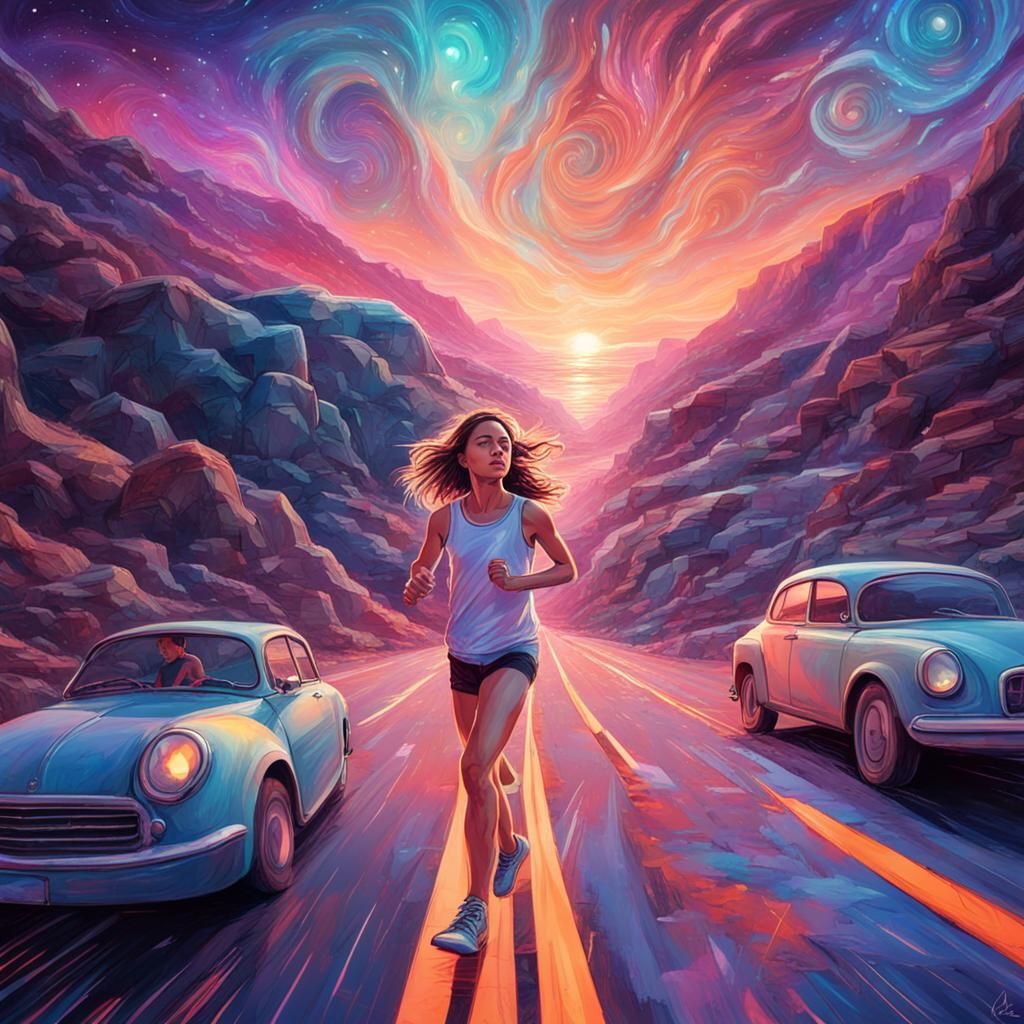 Astral Illustration: Children on Dangerous Road
