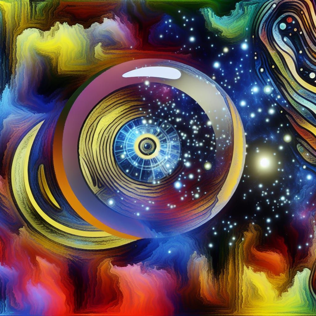 Martian Cosmos: An Astral Projection Illustration