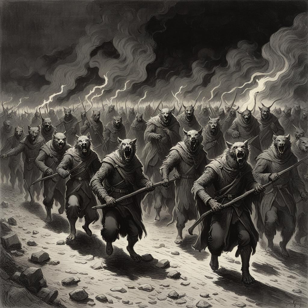 Werewolf Army Torches Ravaged Countryside