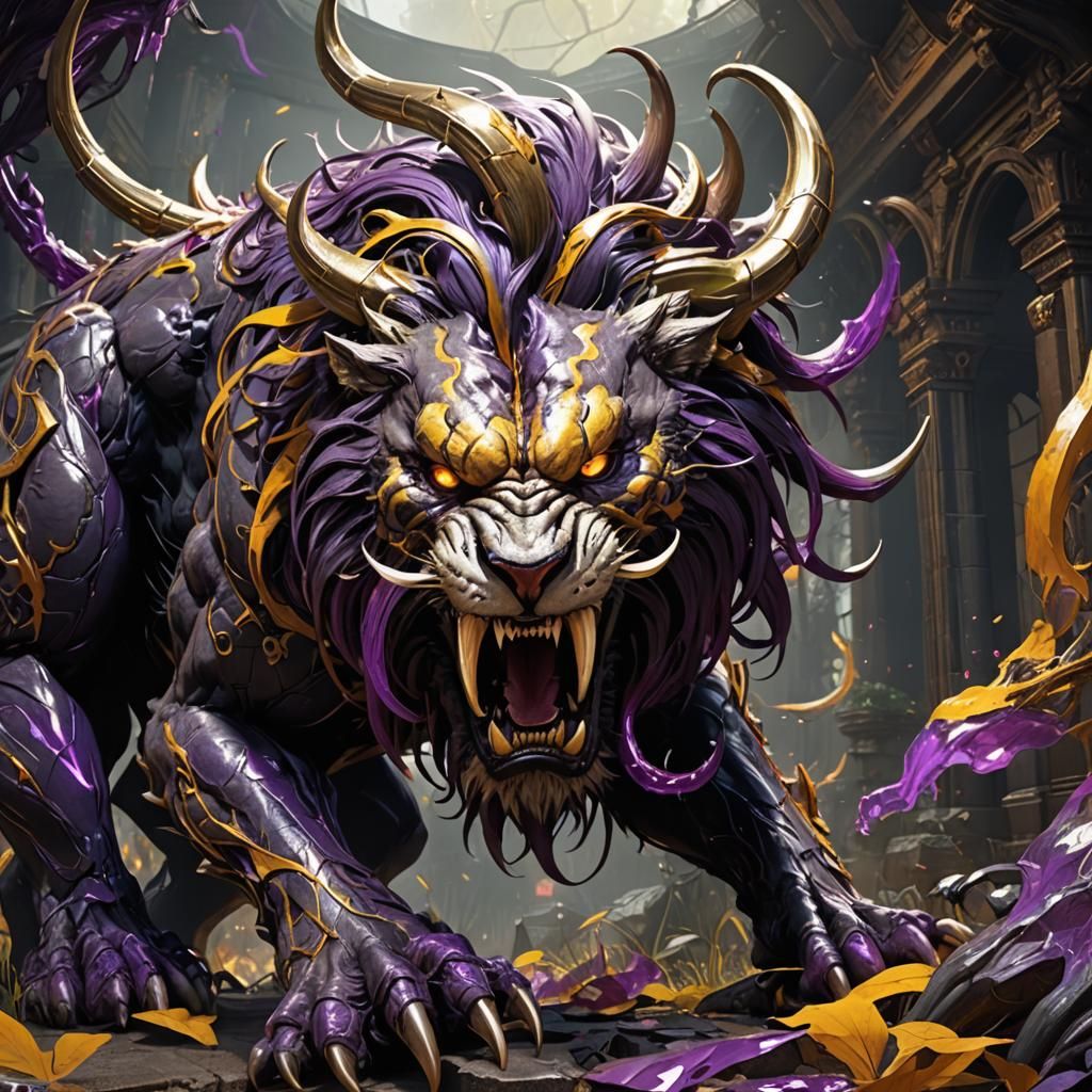 Symbiote Saber-Tooth: Dark Fantasy Concept Art