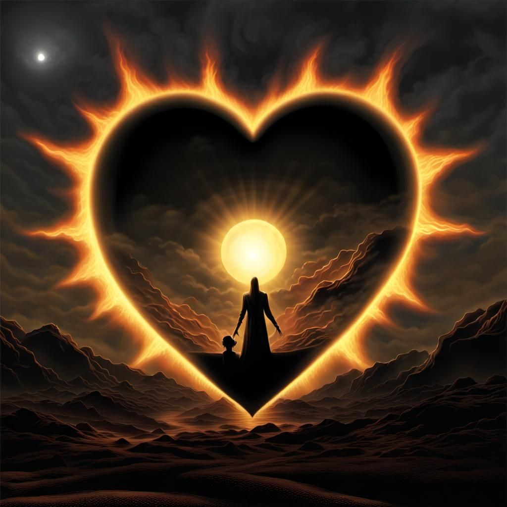 Surrealistic Shadows Under Bright Sunlight: Digital Art