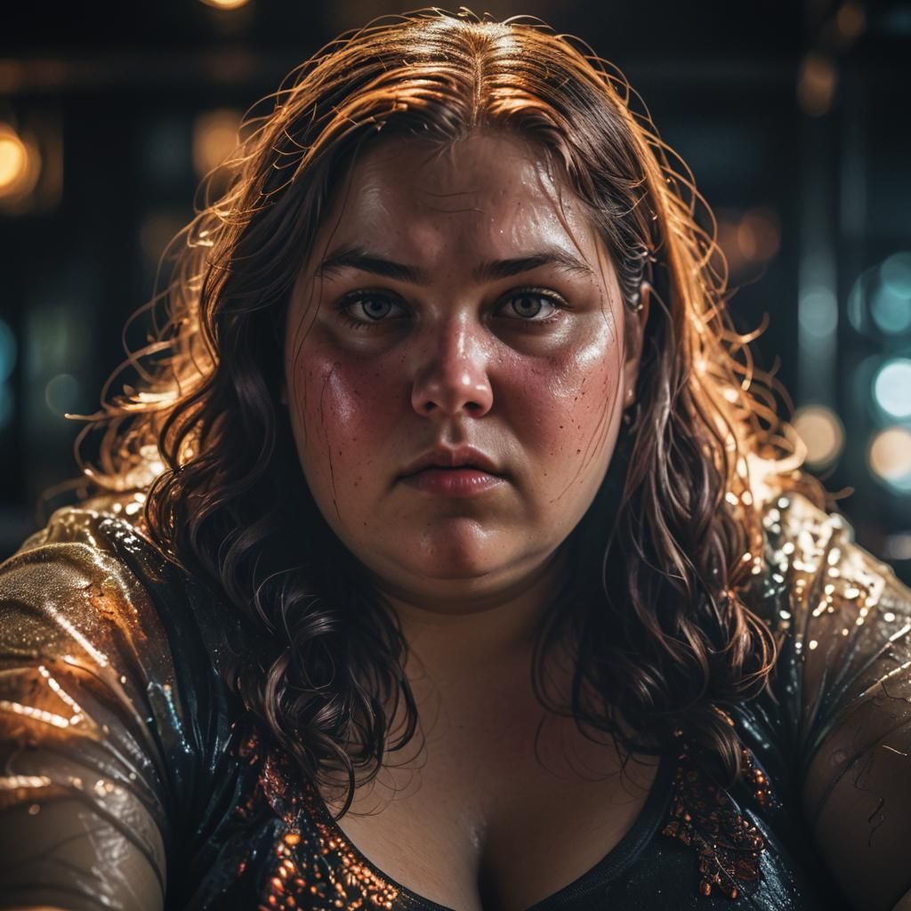 Hyper-Realistic Gelatin Girl Portrait in HDR Style