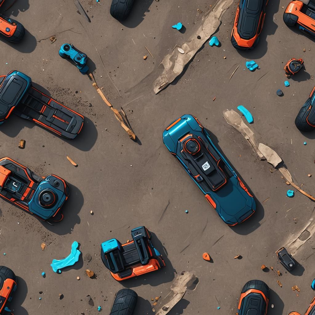 Fantastical Hoverboard in Detailed Matte Painting Style