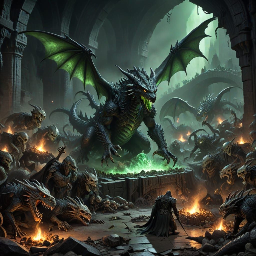 Black Dracolich Resurrects Dragonborn with Necromancy