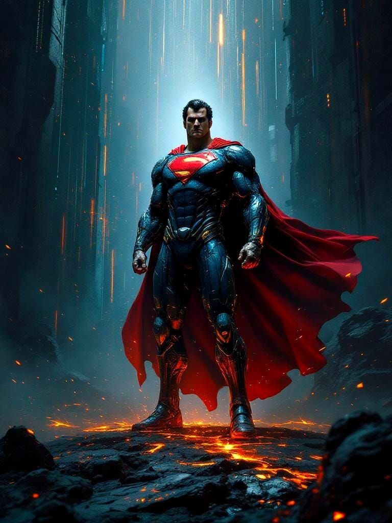Superman Reimagined: Hyper-Detailed Futuristic Hero