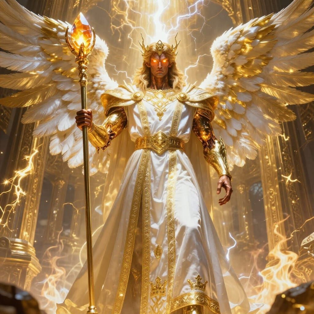 Angel of Inheritance in Golden Beryl and Bronze