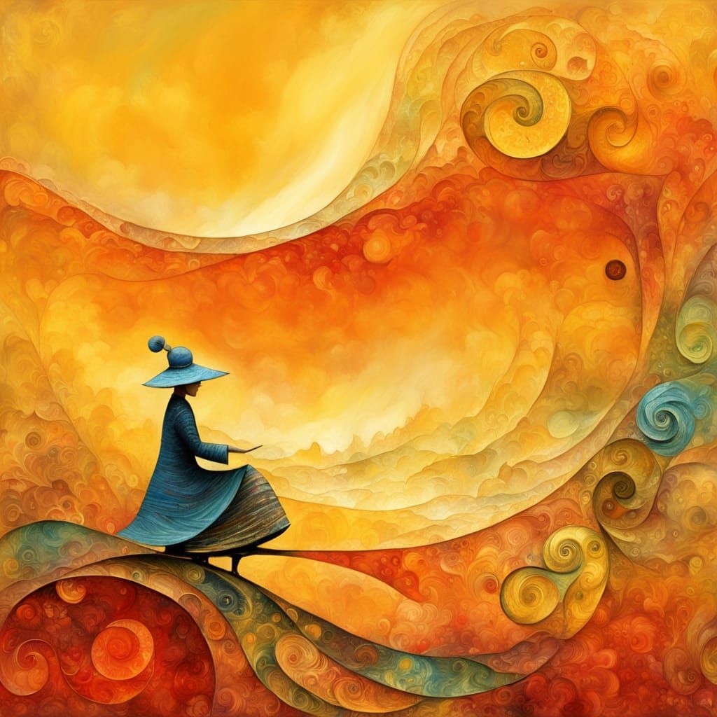 Abstract Fractal Wave Function Painting