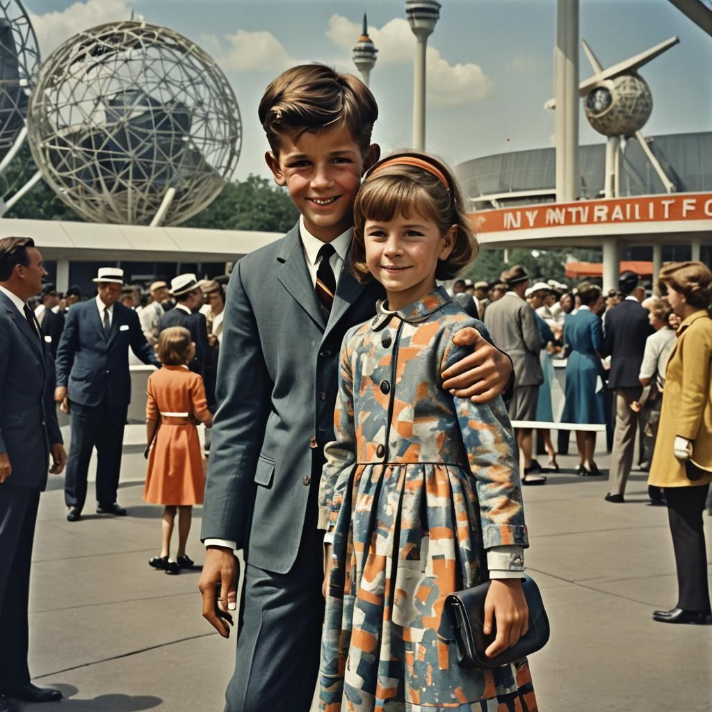 Brother and Sister at 1964 World's Fair