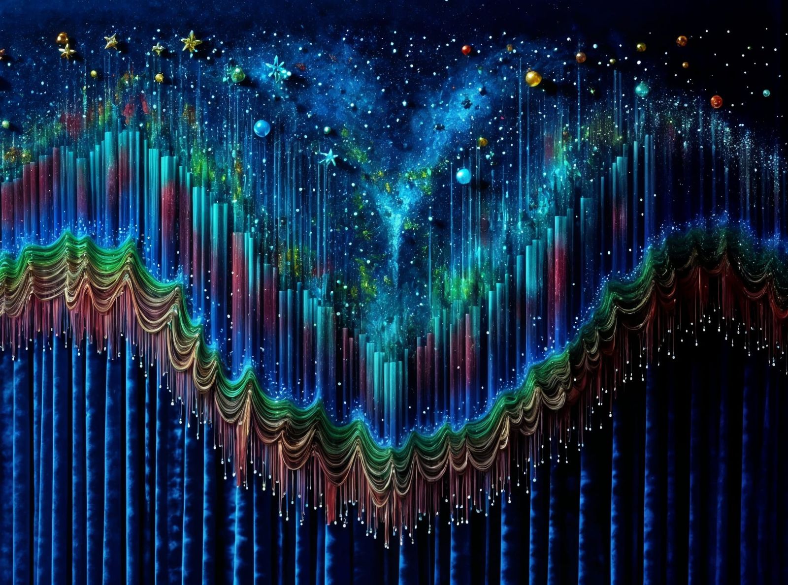 Beaded Tapestry of Northern Lights