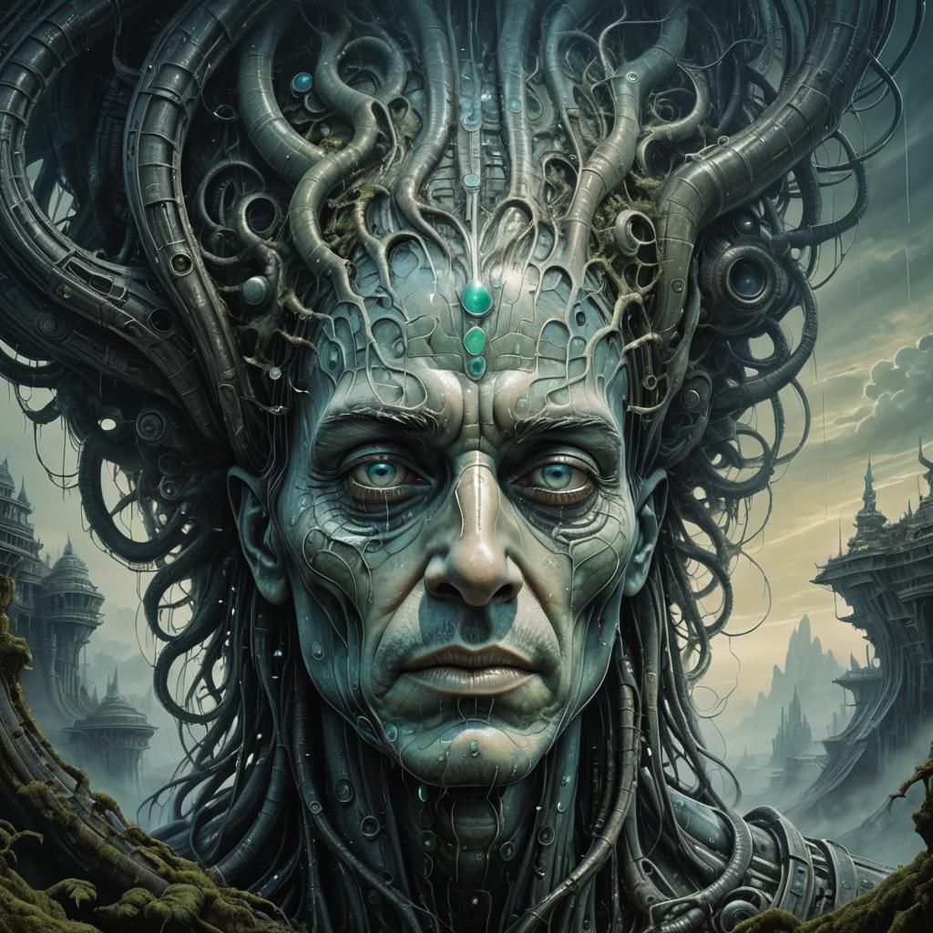 Ra Creates the World: Biomechanical Digital Art