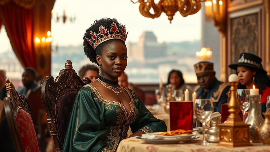 Noble Figure at Royal Feast