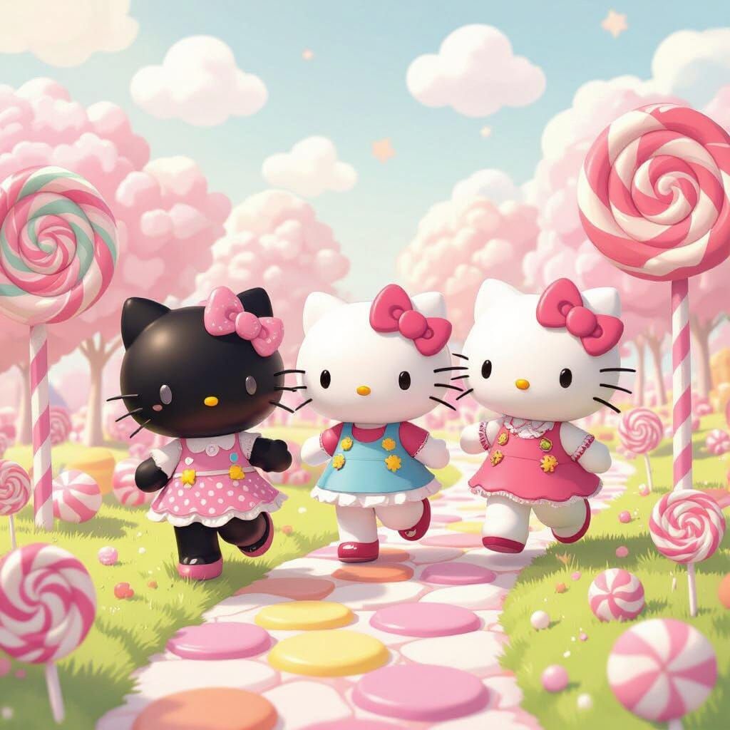 Hello Kitty's Kawaii Adventure in a Candy Kingdom