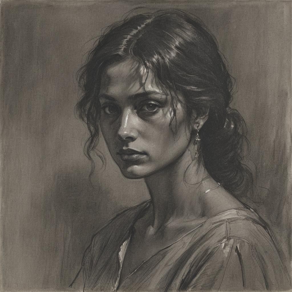 Dramatic Chiaroscuro Study in Light and Shadow