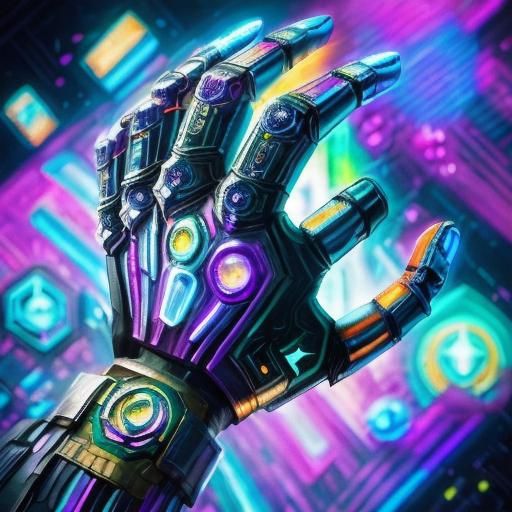 Futuristic Cityscape with Explorers and Ancient Portal