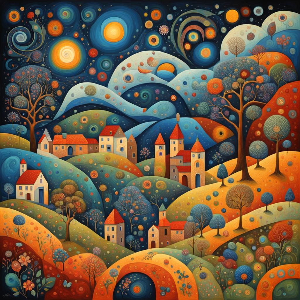 Folk Art Meets Isometric Abstraction with Filigree